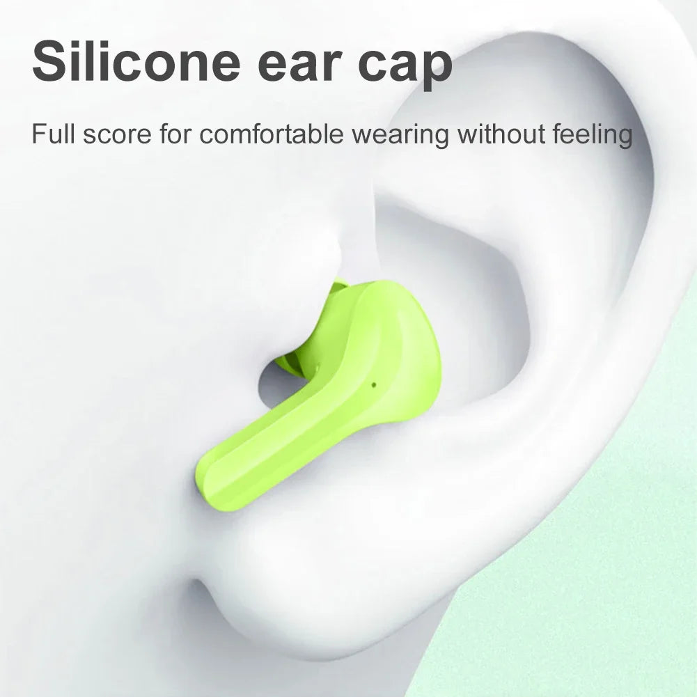 Wireless Earbuds Bluetooth Headset Transparent Headphones LED Digital Display HiFi Stereo Sound Earphones for All Smartphones